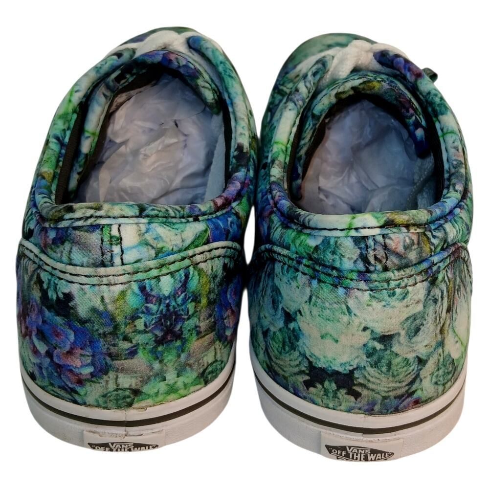 Vans Off The Wall Womens Green Floral Lace-Up Sneakers - Size 7.5 - Picture 5 of 8